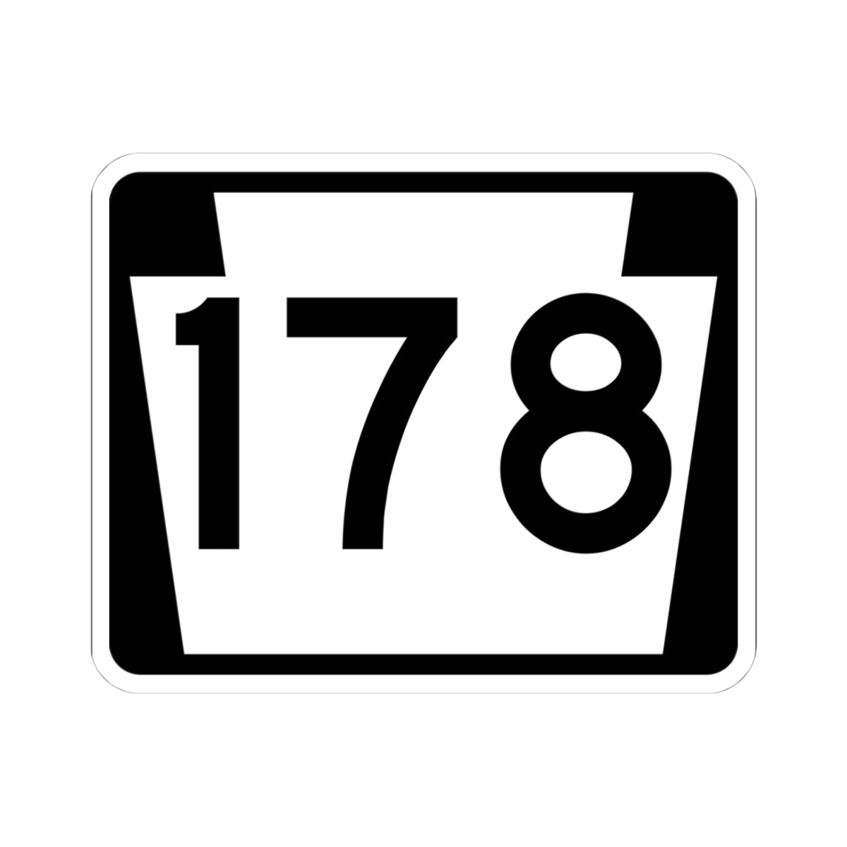 PA-178 (Pennsylvania) (Road Sign) STICKER Vinyl Kiss-Cut Decal