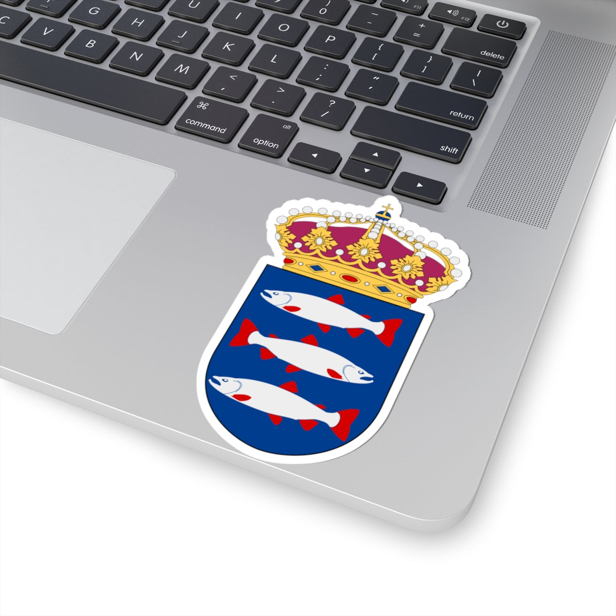 Ångermanland vapen med kunglig krona (Sweden) (Coat of Arms) STICKER Vinyl Kiss-Cut Decal