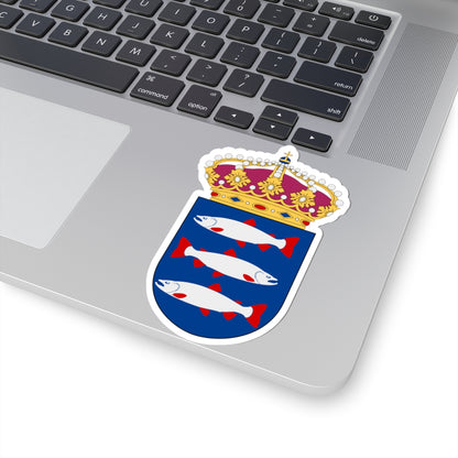 Ångermanland vapen med kunglig krona (Sweden) (Coat of Arms) STICKER Vinyl Kiss-Cut Decal