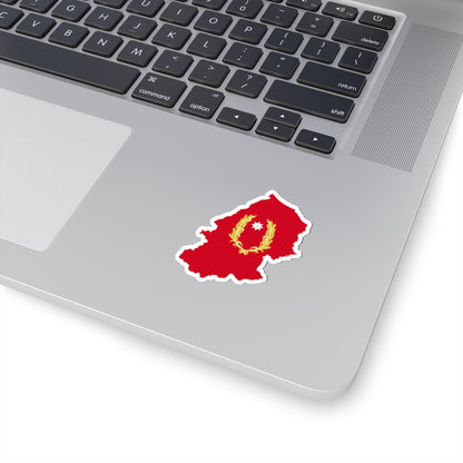 Flag map of the Province of Campobasso (Italy) STICKER Vinyl Kiss-Cut Decal