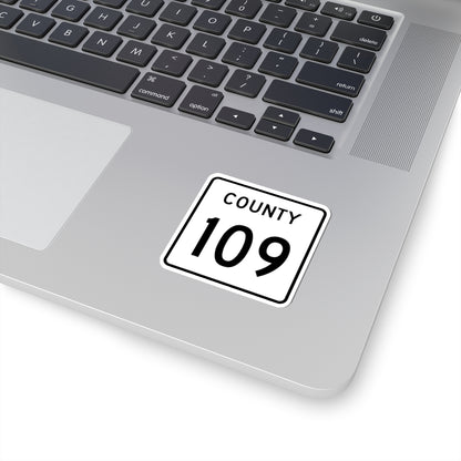 County 109 square (Minnesota) (Road Sign) STICKER Vinyl Kiss-Cut Decal