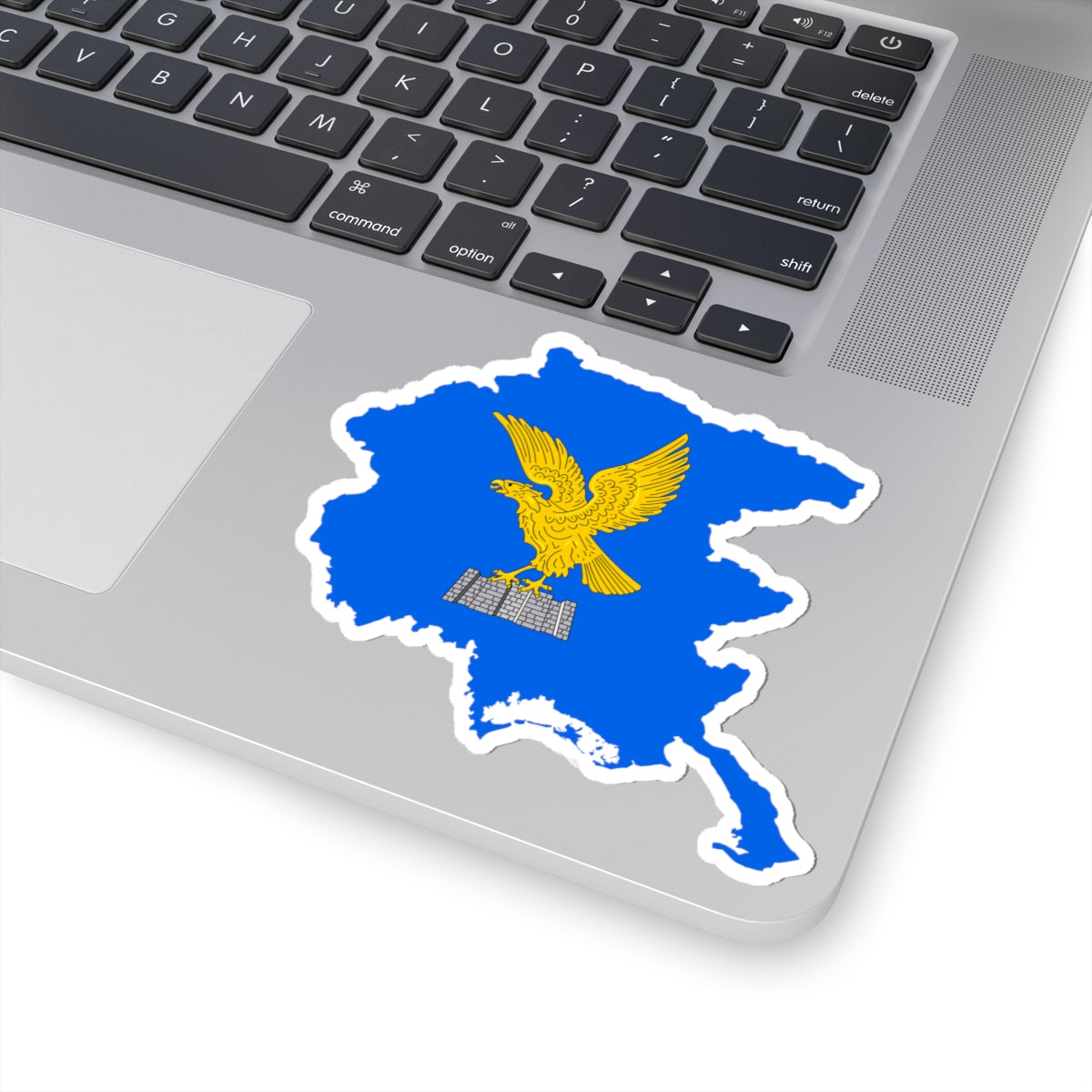 Flag map of Friuli-Venezia Giulia (Italy) STICKER Vinyl Kiss-Cut Decal