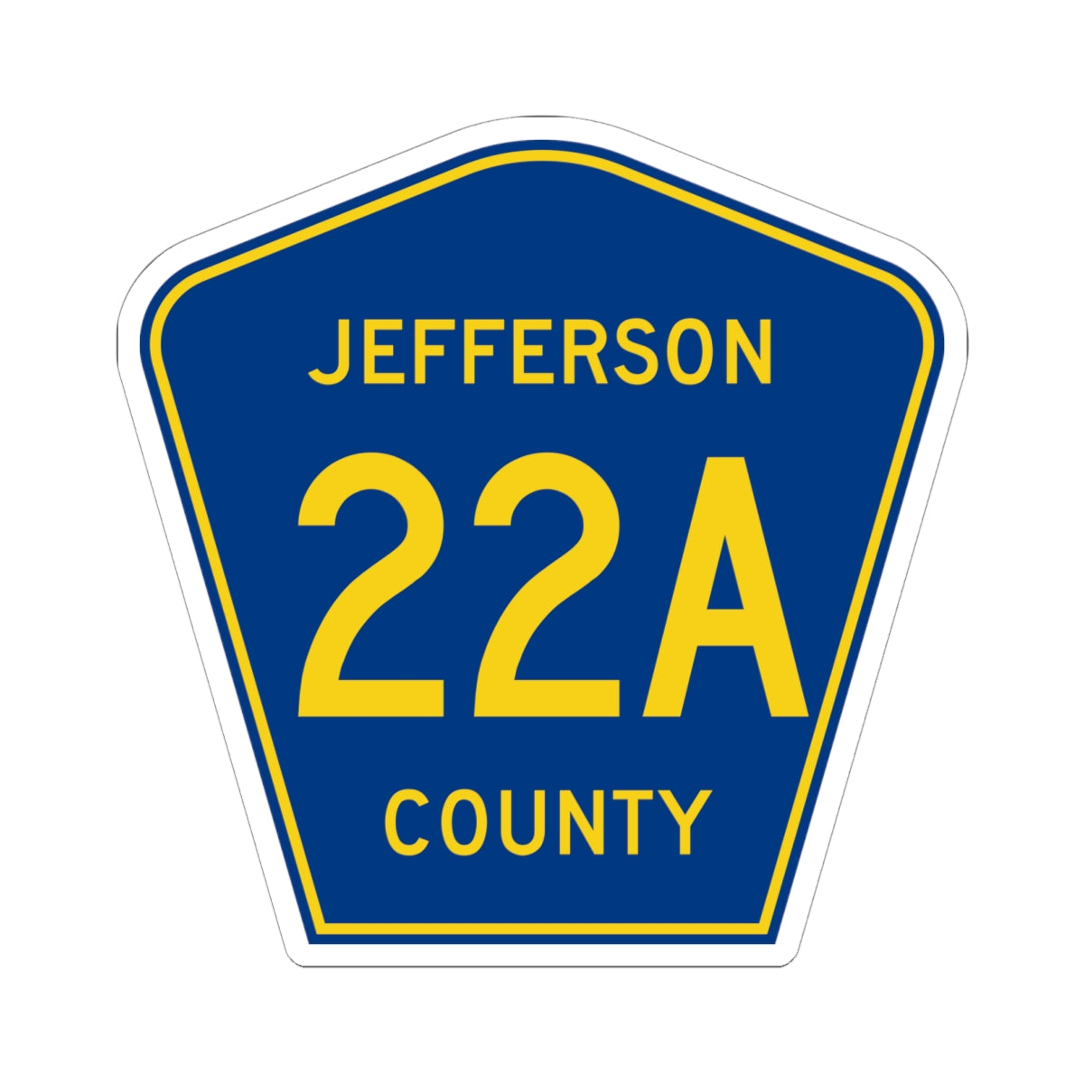 Jefferson County 22A (Ohio) (Road Sign) STICKER Vinyl Kiss-Cut Decal