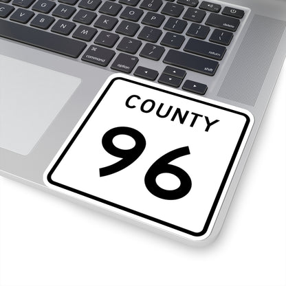 County 96 square (Minnesota) (Road Sign) STICKER Vinyl Kiss-Cut Decal