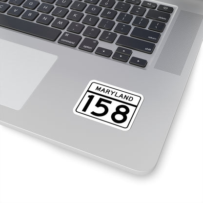 MD Route 158 (Maryland) (Road Sign) STICKER Vinyl Kiss-Cut Decal