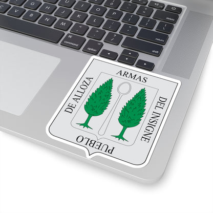 Escudo de Alloza (Spain) (Coat of Arms) STICKER Vinyl Kiss-Cut Decal