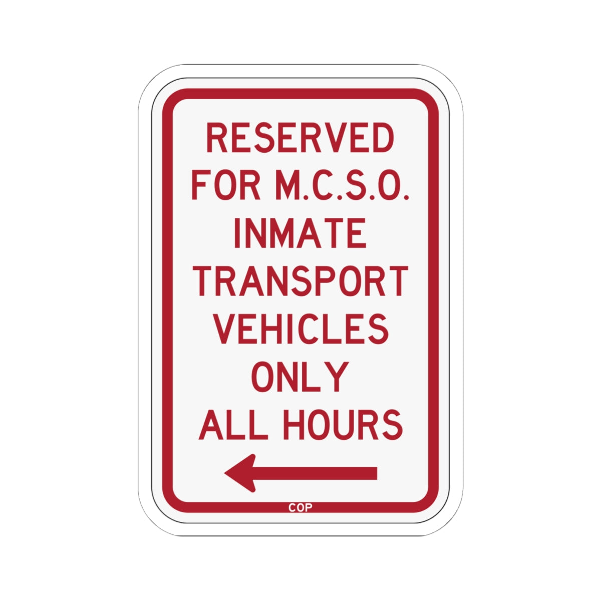 PBOT Road sign P4135L (Oregon) (Road Sign) STICKER Vinyl Kiss-Cut Decal