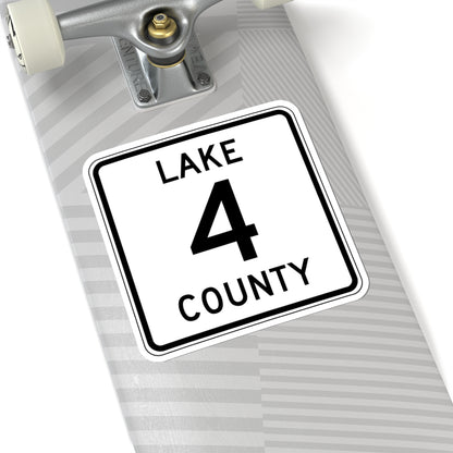 Lake County Route 4 MN (Minnesota) (Road Sign) STICKER Vinyl Kiss-Cut Decal