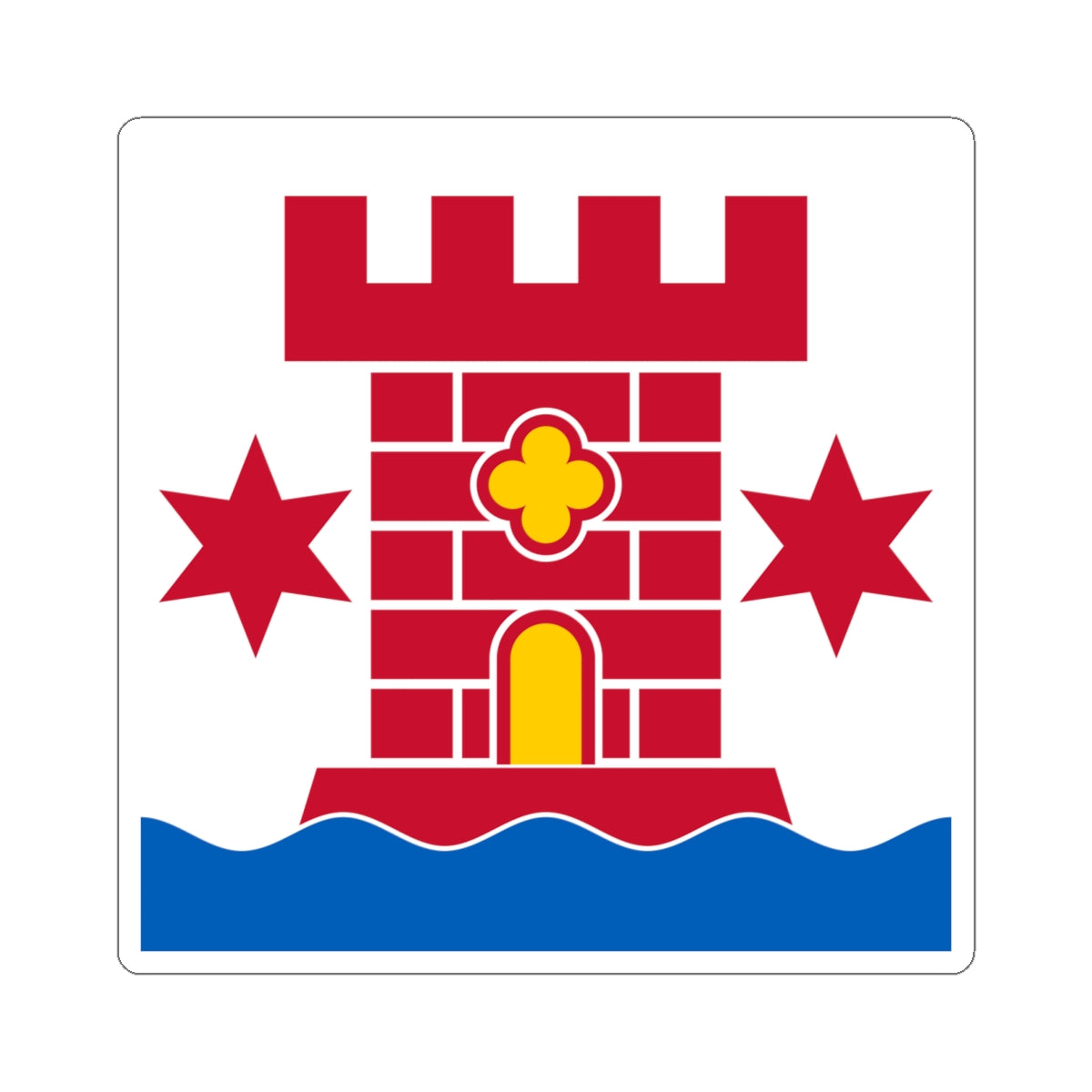 Flag of Kalmar (Sweden) STICKER Vinyl Kiss-Cut Decal