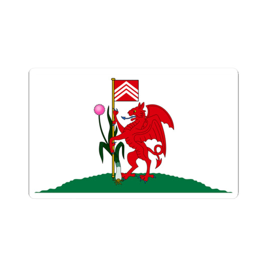 Flag of Cardiff (United Kingdom) STICKER Vinyl Kiss-Cut Decal