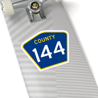 County 144 MN (Minnesota) (Road Sign) STICKER Vinyl Kiss-Cut Decal
