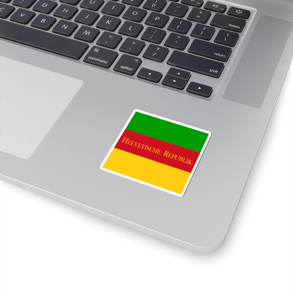 Flag of the Helvetic Republic German (Switzerland) STICKER Vinyl Kiss-Cut Decal