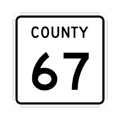 County 67 square (Minnesota) (Road Sign) STICKER Vinyl Kiss-Cut Decal