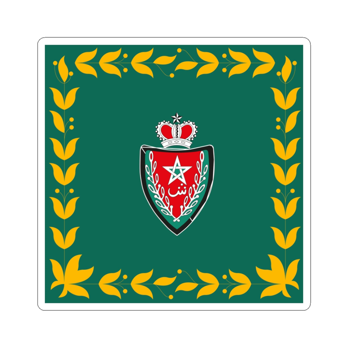 Flag of the DGSN (Morocco) STICKER Vinyl Kiss-Cut Decal