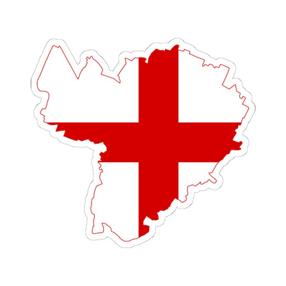 Flag map of Bologna (Italy) STICKER Vinyl Kiss-Cut Decal