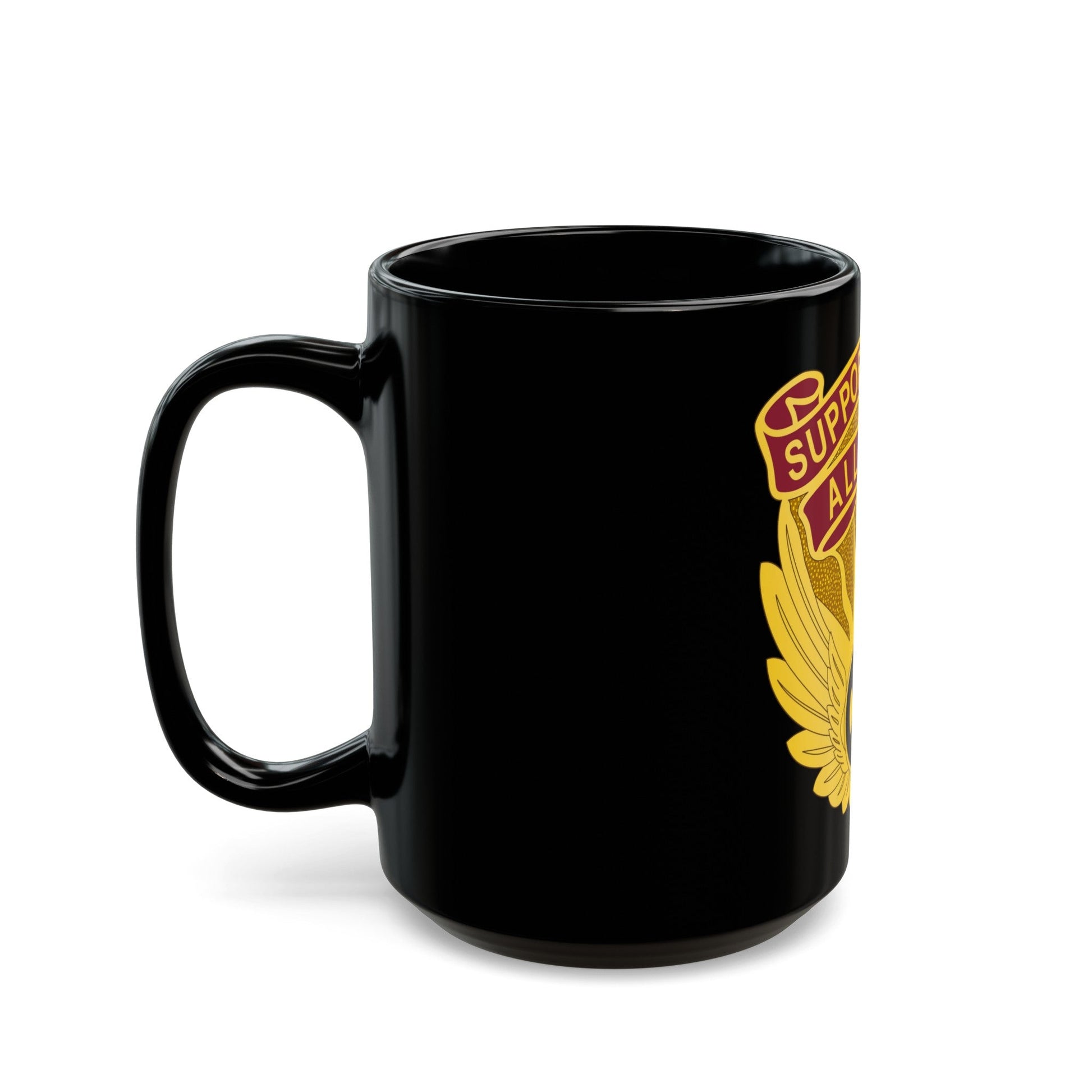 1106 Aviation Group (U.S. Army) Black Coffee Mug-The Sticker Space