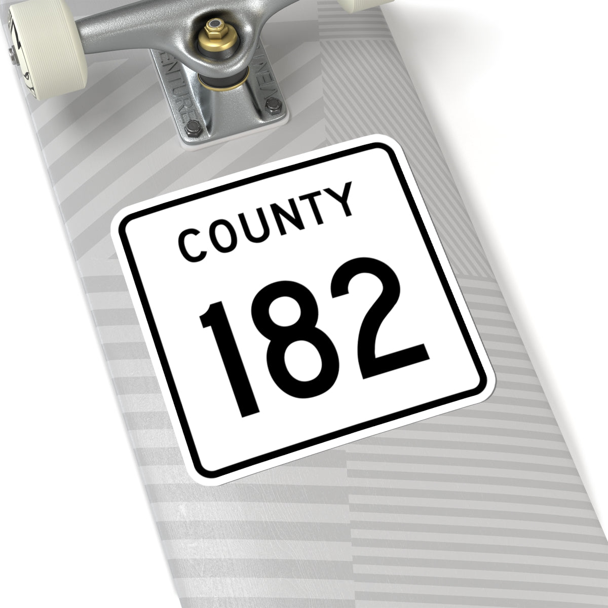 County 182 square (Minnesota) (Road Sign) STICKER Vinyl Kiss-Cut Decal