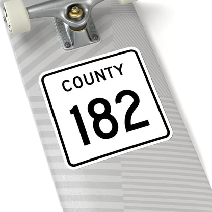County 182 square (Minnesota) (Road Sign) STICKER Vinyl Kiss-Cut Decal