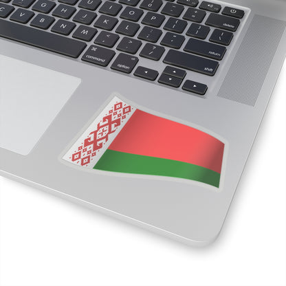 Belarus Flag - iconic waving (Belarus) STICKER Vinyl Kiss-Cut Decal