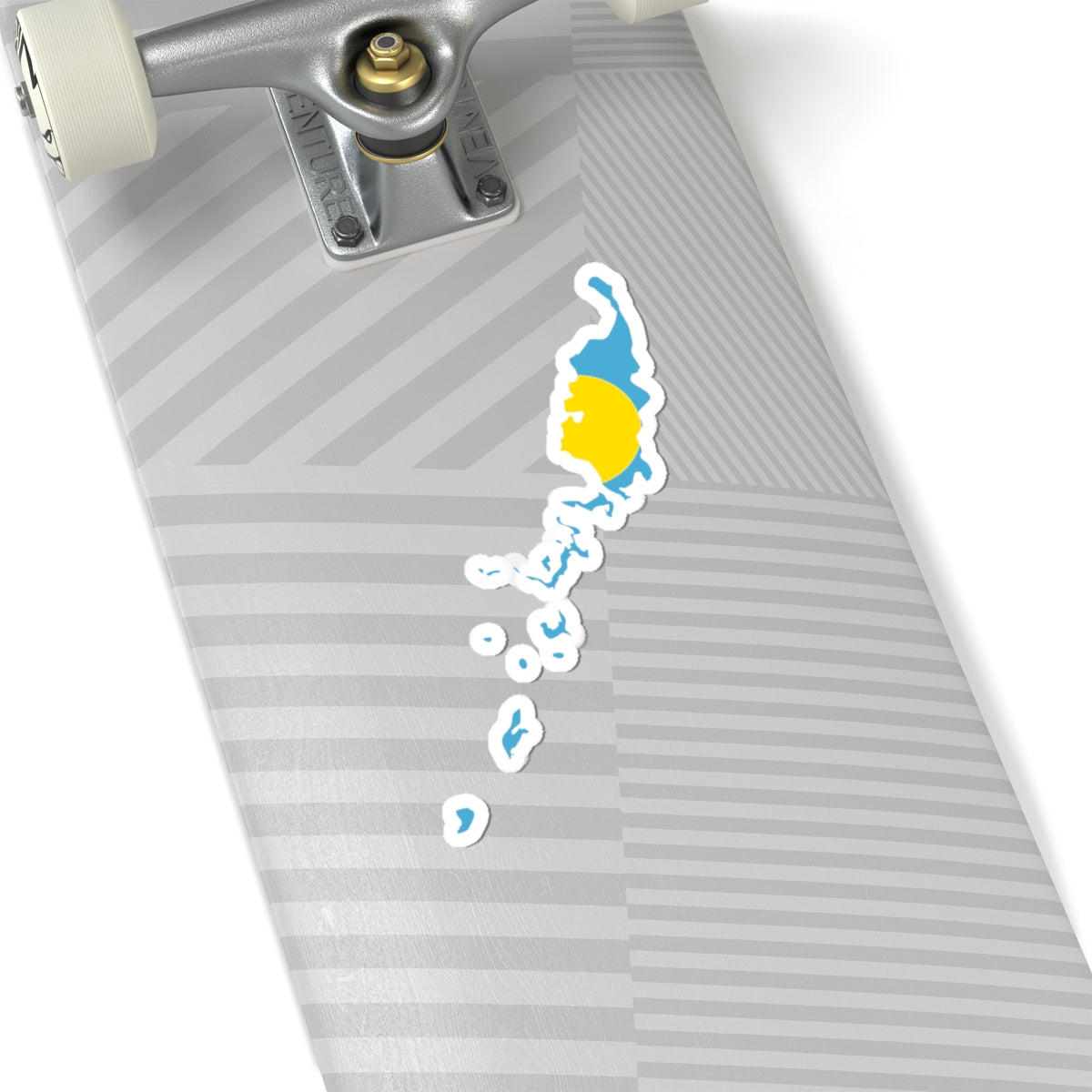 Flag map of Palau (Palau) STICKER Vinyl Kiss-Cut Decal