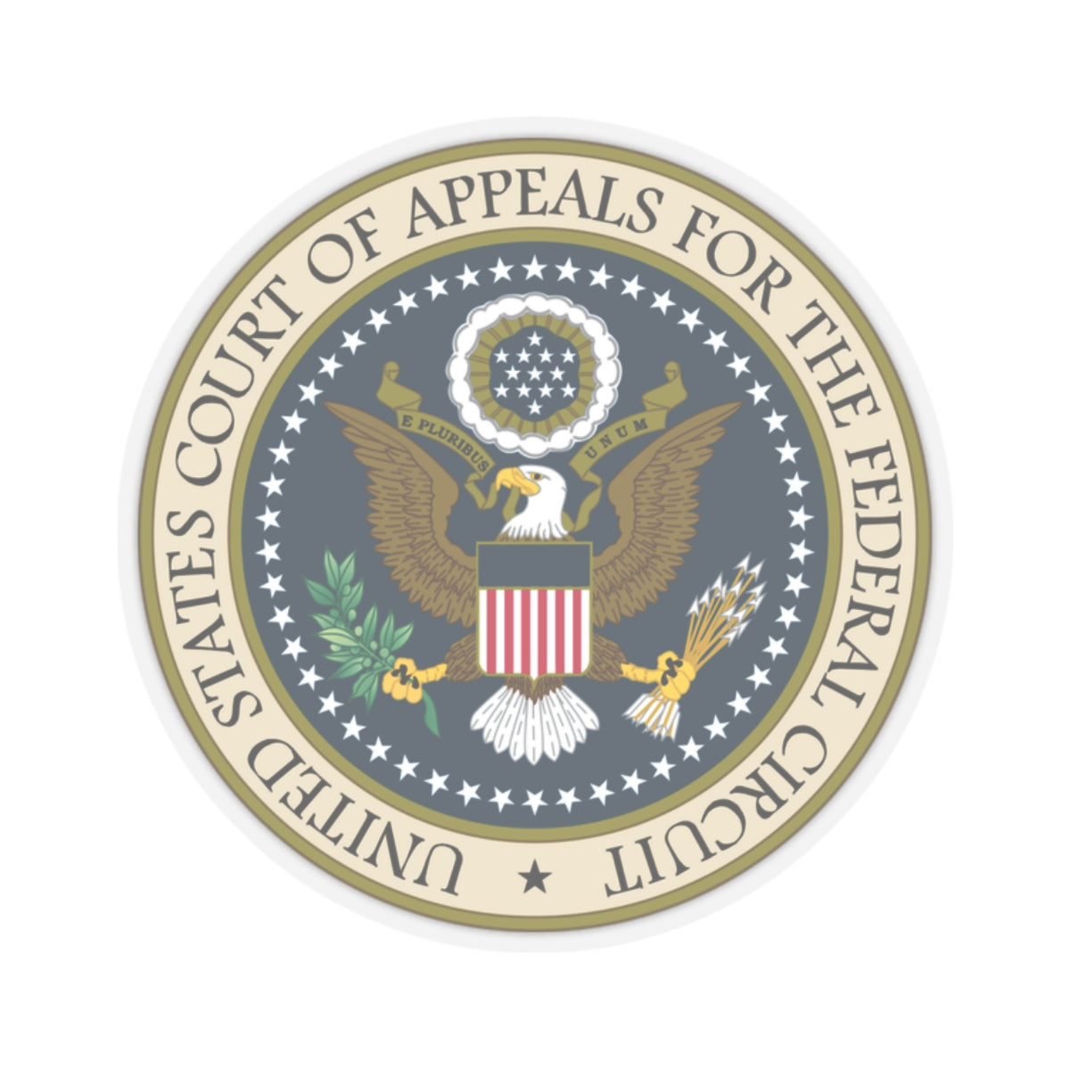 Seal of the United States Court of Appeals for the Federal Circuit - STICKER Vinyl Kiss-Cut Decal