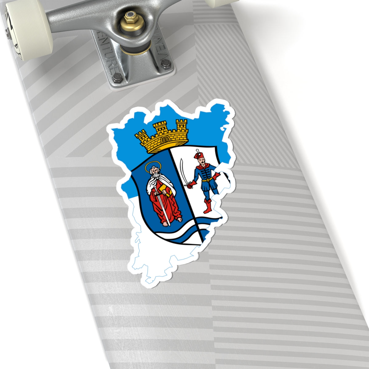 Flag-map of Bacs-Kiskun County (Hungary) STICKER Vinyl Kiss-Cut Decal