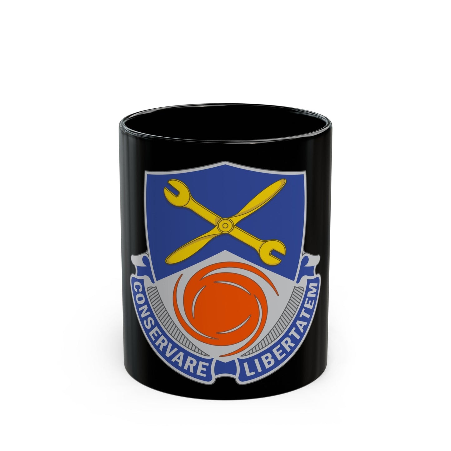 1108 Aviation Group (U.S. Army) Black Coffee Mug-11oz-The Sticker Space