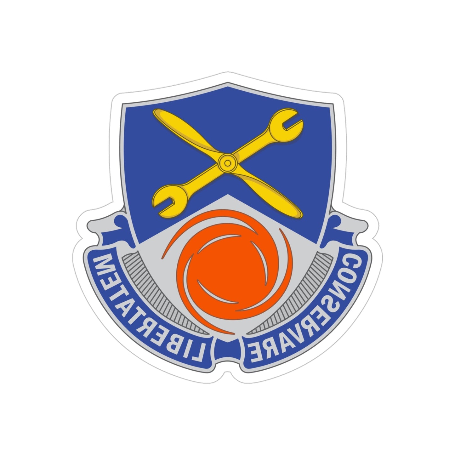 1108 Aviation Group (U.S. Army) REVERSE PRINT Transparent STICKER-4" × 4"-The Sticker Space