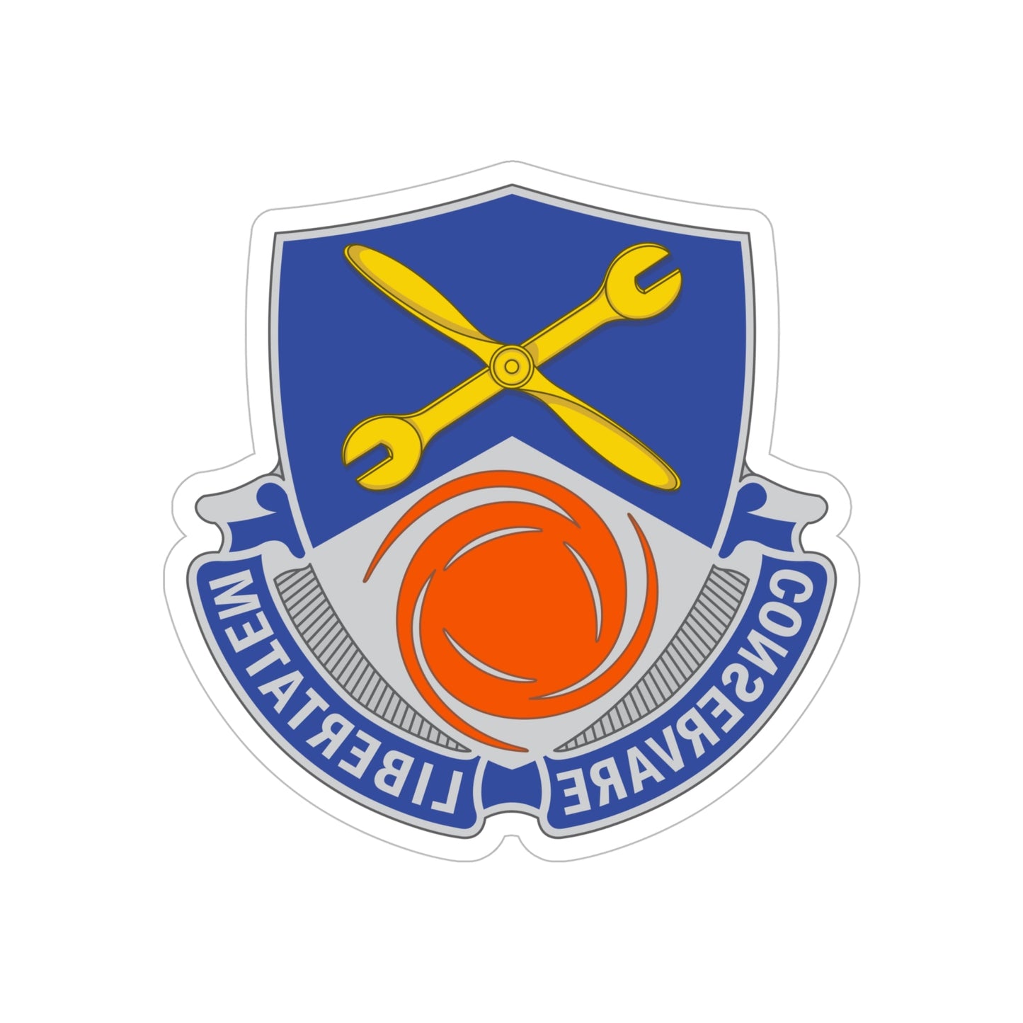 1108 Aviation Group (U.S. Army) REVERSE PRINT Transparent STICKER-6" × 6"-The Sticker Space