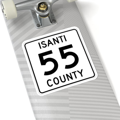Isanti County 55 MN (Minnesota) (Road Sign) STICKER Vinyl Kiss-Cut Decal