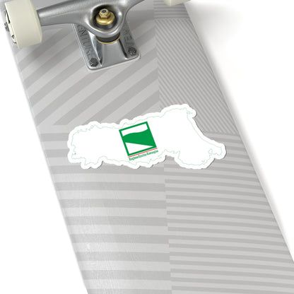 Flag map of Emilia-Romagna (Italy) STICKER Vinyl Kiss-Cut Decal