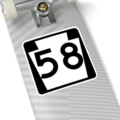 PA-58 (Pennsylvania) (Road Sign) STICKER Vinyl Kiss-Cut Decal
