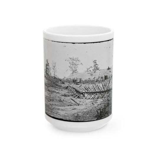 Atlanta, Georgia. Confederate Fortifications. (Shown Is Barnard's Wagon And Portable Darkroom) (U.S. Civil War) White Coffee Mug
