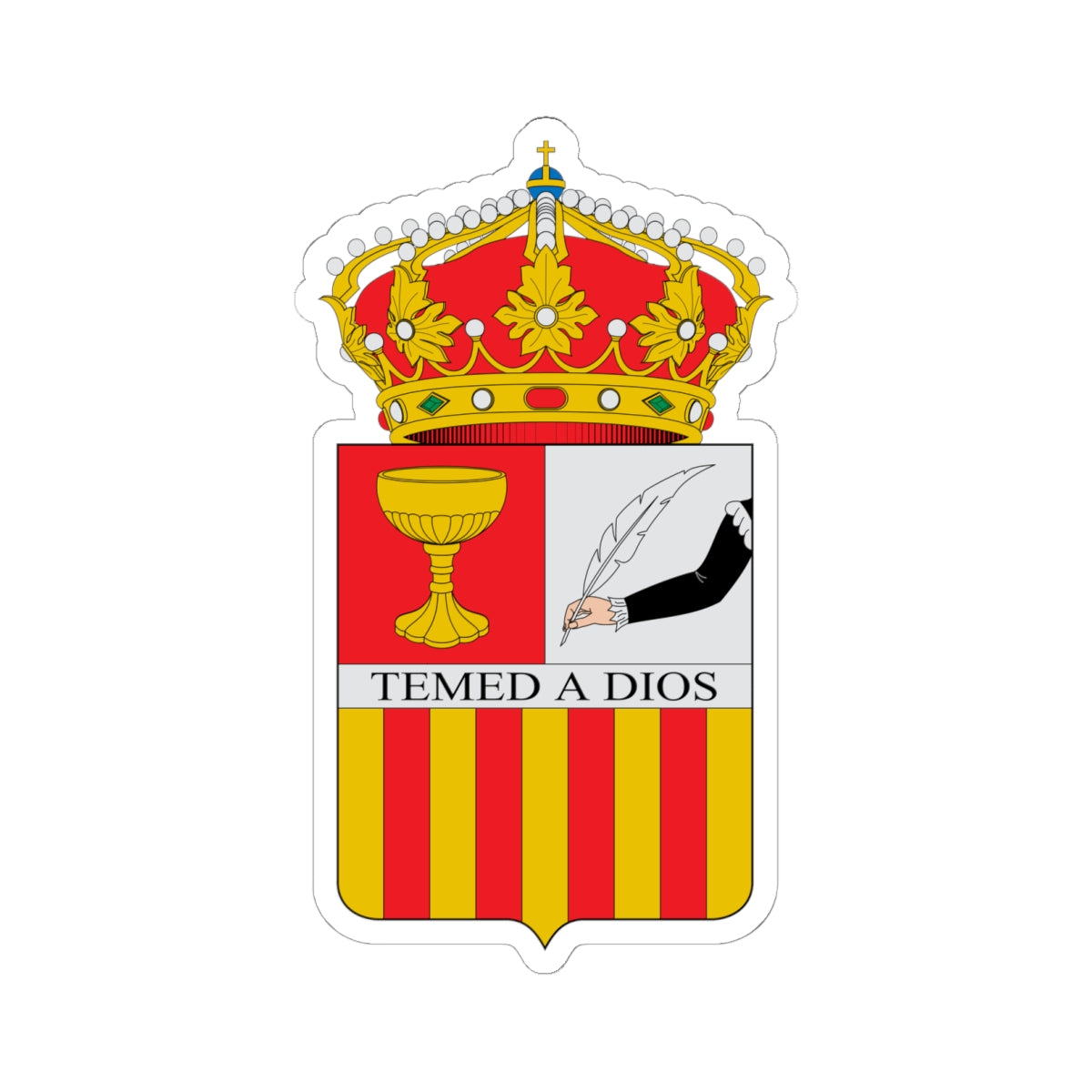 Escudo de Calcena (Spain) (Coat of Arms) STICKER Vinyl Kiss-Cut Decal