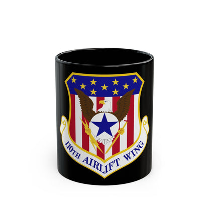 110th Airlift Wing (U.S. Air Force) Black Coffee Mug-11oz-The Sticker Space