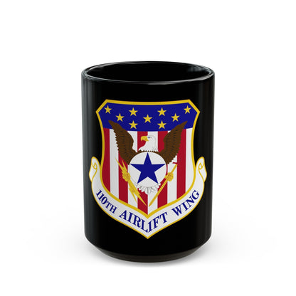 110th Airlift Wing (U.S. Air Force) Black Coffee Mug-15oz-The Sticker Space