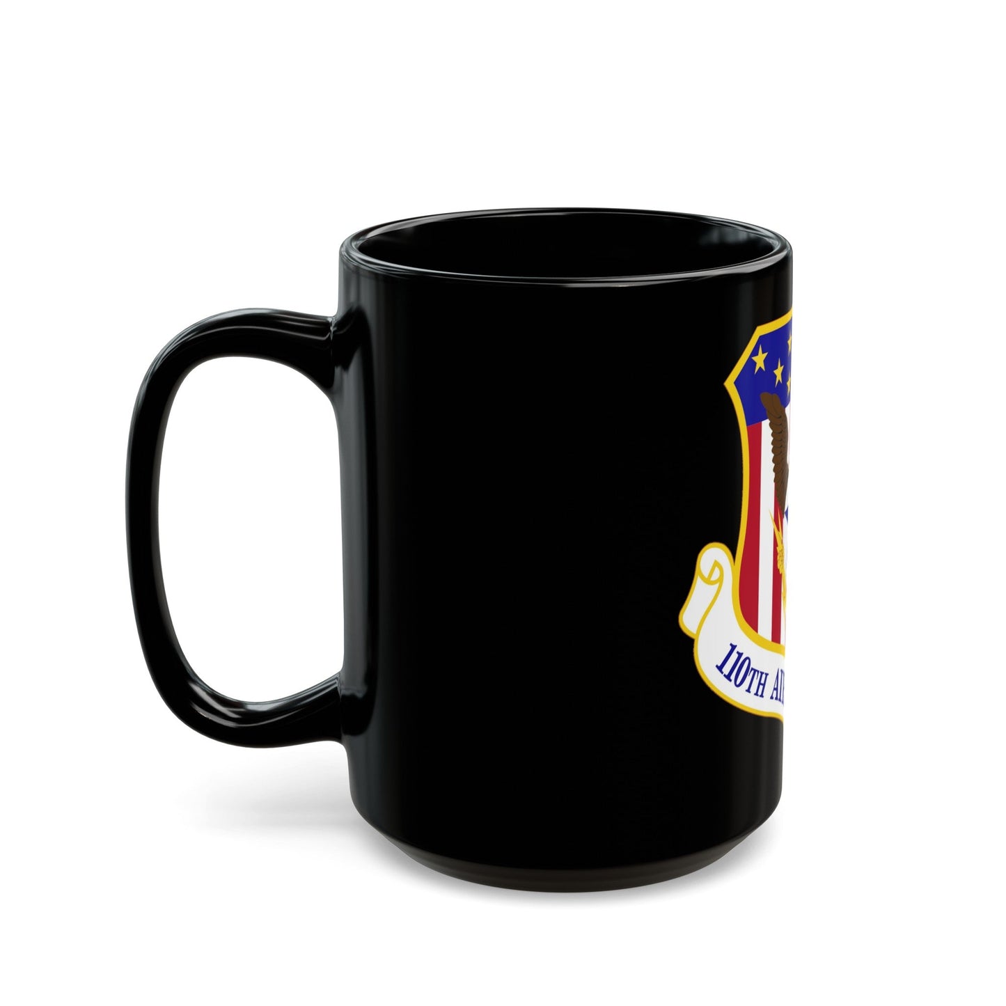 110th Airlift Wing (U.S. Air Force) Black Coffee Mug-The Sticker Space