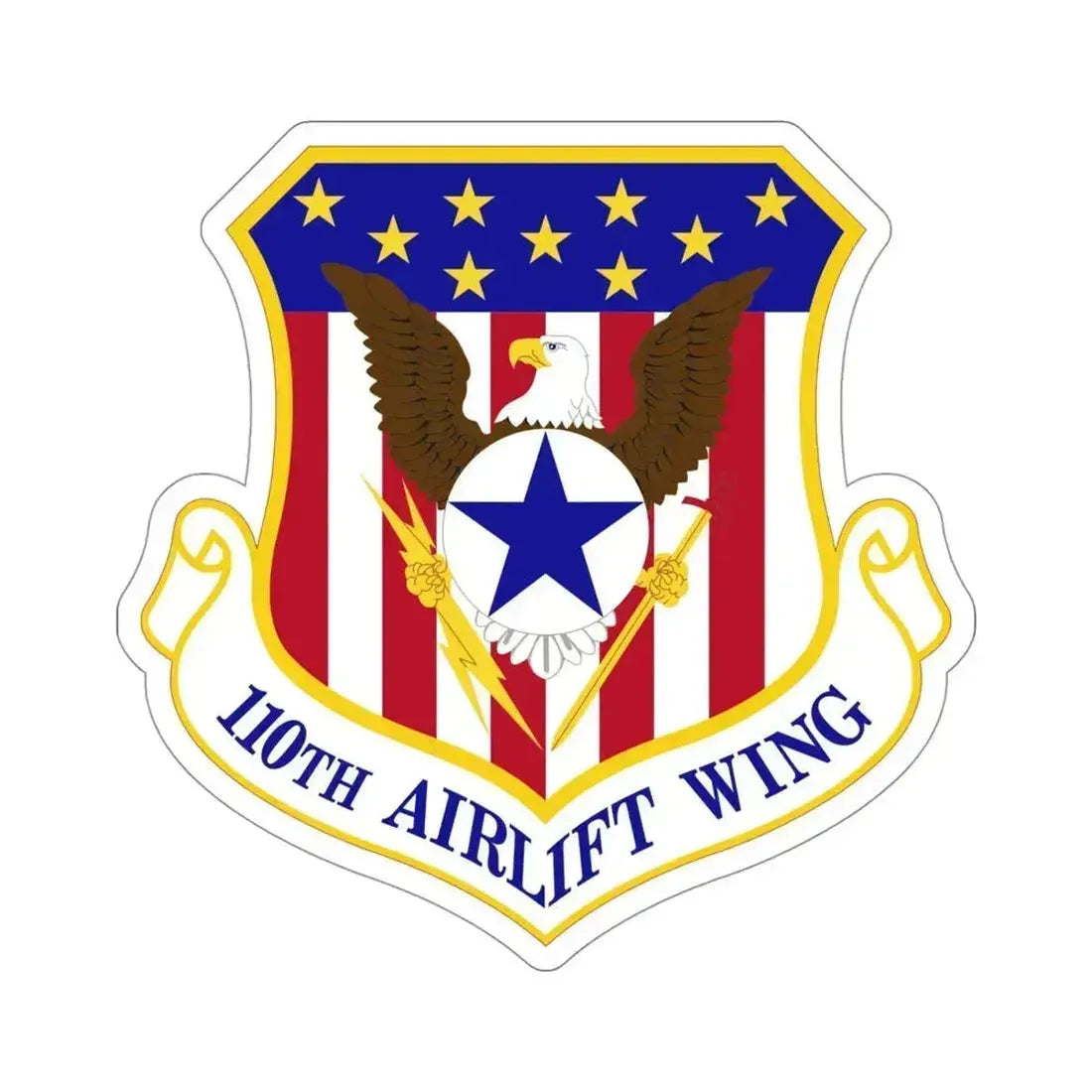 110th Airlift Wing (U.S. Air Force) STICKER Vinyl Die-Cut Decal 4 Inch - The Sticker Space