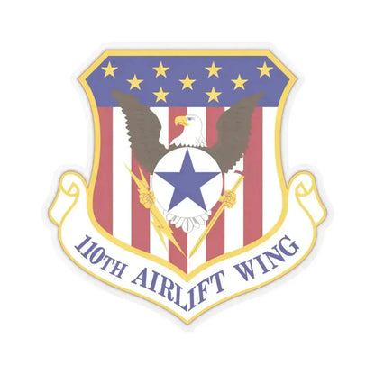110th Airlift Wing (U.S. Air Force) STICKER Vinyl Kiss-Cut Decal 3 Inch Transparent - The Sticker Space