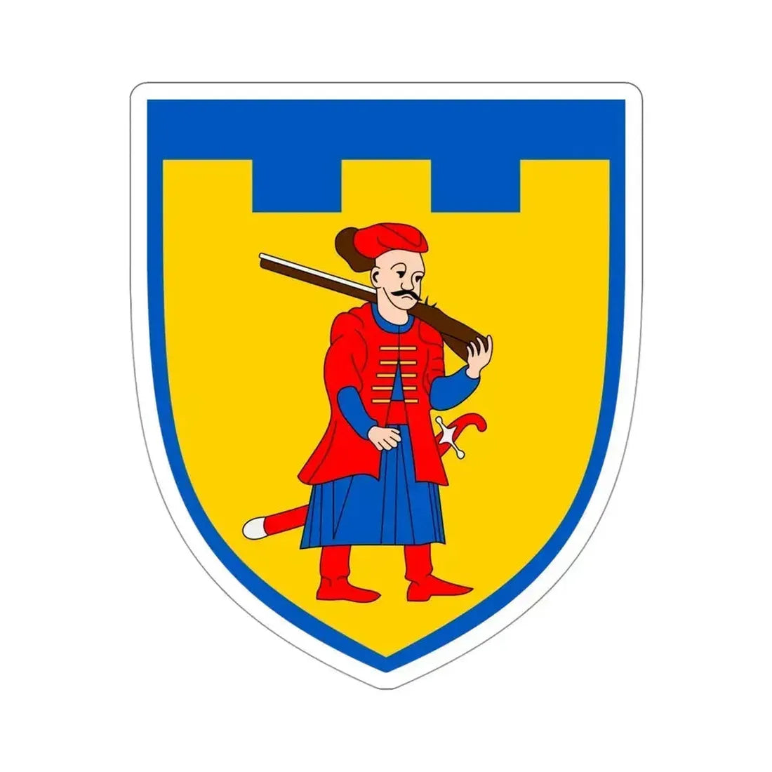 110th Detached Territorial Defense Brigade (Ukraine) STICKER Vinyl Die-Cut Decal 4 Inch - The Sticker Space