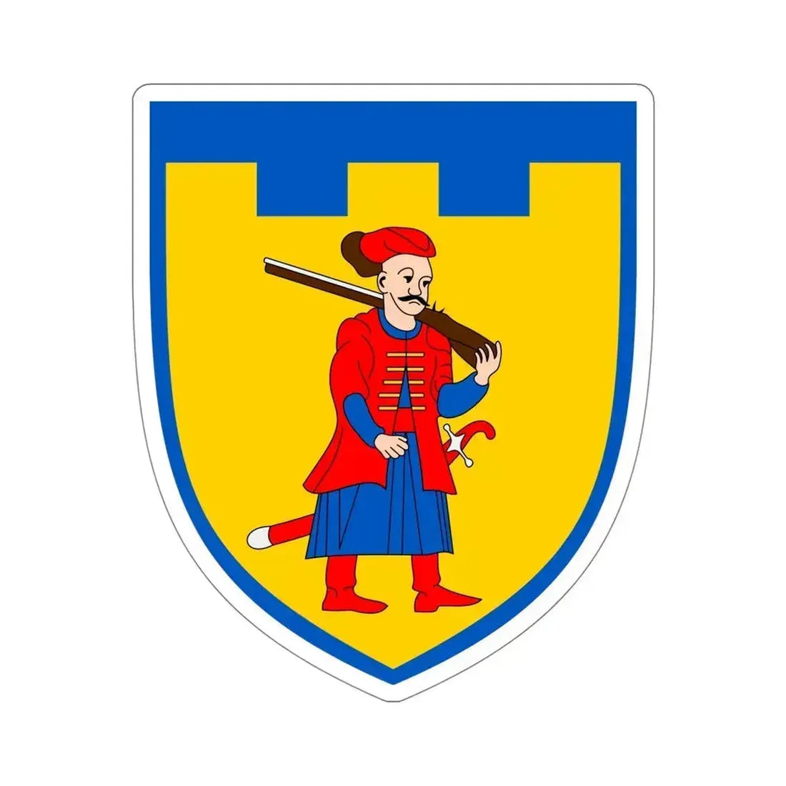 110th Detached Territorial Defense Brigade (Ukraine) STICKER Vinyl Die-Cut Decal 5 Inch - The Sticker Space