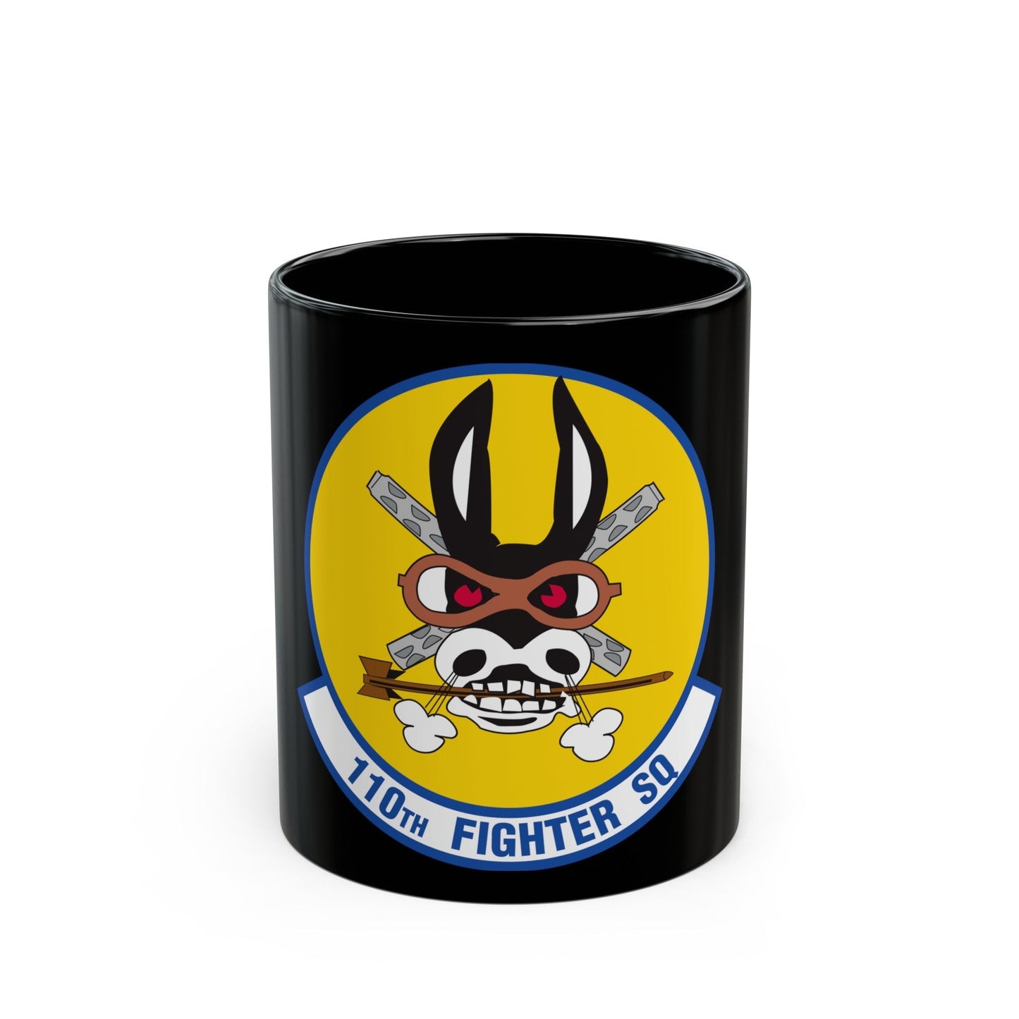 110th Fighter Squadron (U.S. Air Force) Black Coffee Mug-11oz-The Sticker Space