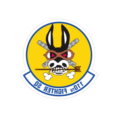 110th Fighter Squadron (U.S. Air Force) REVERSE PRINT Transparent STICKER-3" × 3"-The Sticker Space