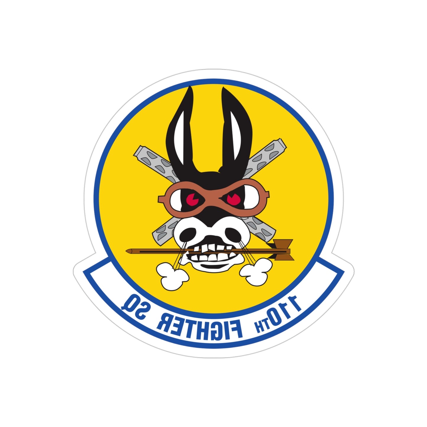 110th Fighter Squadron (U.S. Air Force) REVERSE PRINT Transparent STICKER-4" × 4"-The Sticker Space