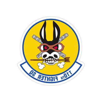 110th Fighter Squadron (U.S. Air Force) REVERSE PRINT Transparent STICKER-5" × 5"-The Sticker Space