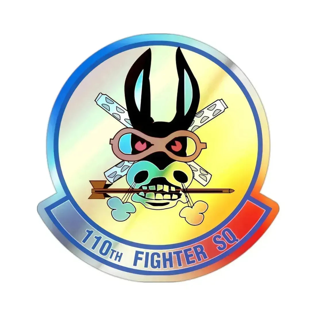 110th Fighter Squadron (U.S. Air Force) Holographic STICKER Die-Cut Vinyl Decal 2 Inch Holographic - The Sticker Space