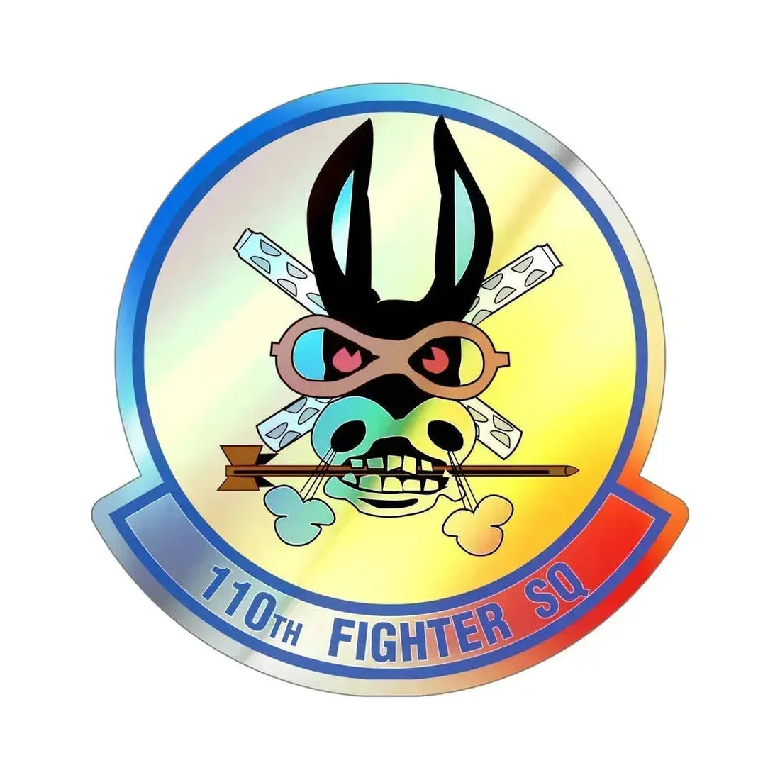 110th Fighter Squadron (U.S. Air Force) Holographic STICKER Die-Cut Vinyl Decal 5 Inch Holographic - The Sticker Space
