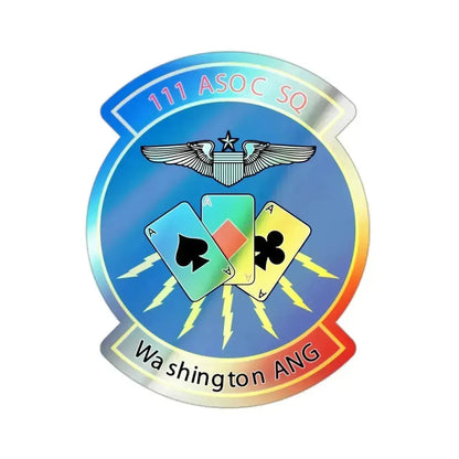 111 ASOC Sq Washington ANG (U.S. Air Force) Holographic STICKER Die-Cut Vinyl Decal 2 Inch Holographic - The Sticker Space