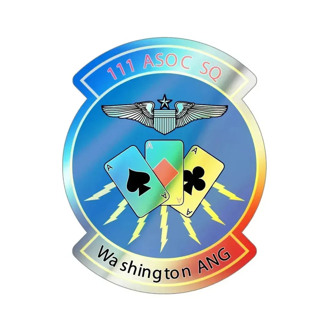 111 ASOC Sq Washington ANG (U.S. Air Force) Holographic STICKER Die-Cut Vinyl Decal - The Sticker Space