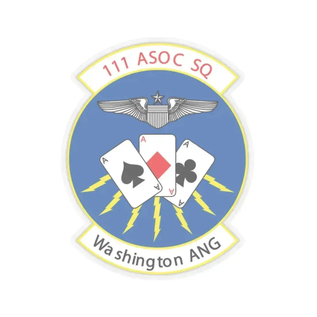 111 ASOC Sq Washington ANG (U.S. Air Force) STICKER Vinyl Kiss-Cut Decal 2 Inch Transparent - The Sticker Space